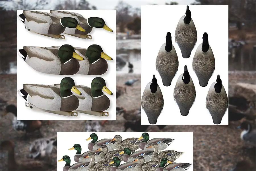 fully flocked duck and goose decoys